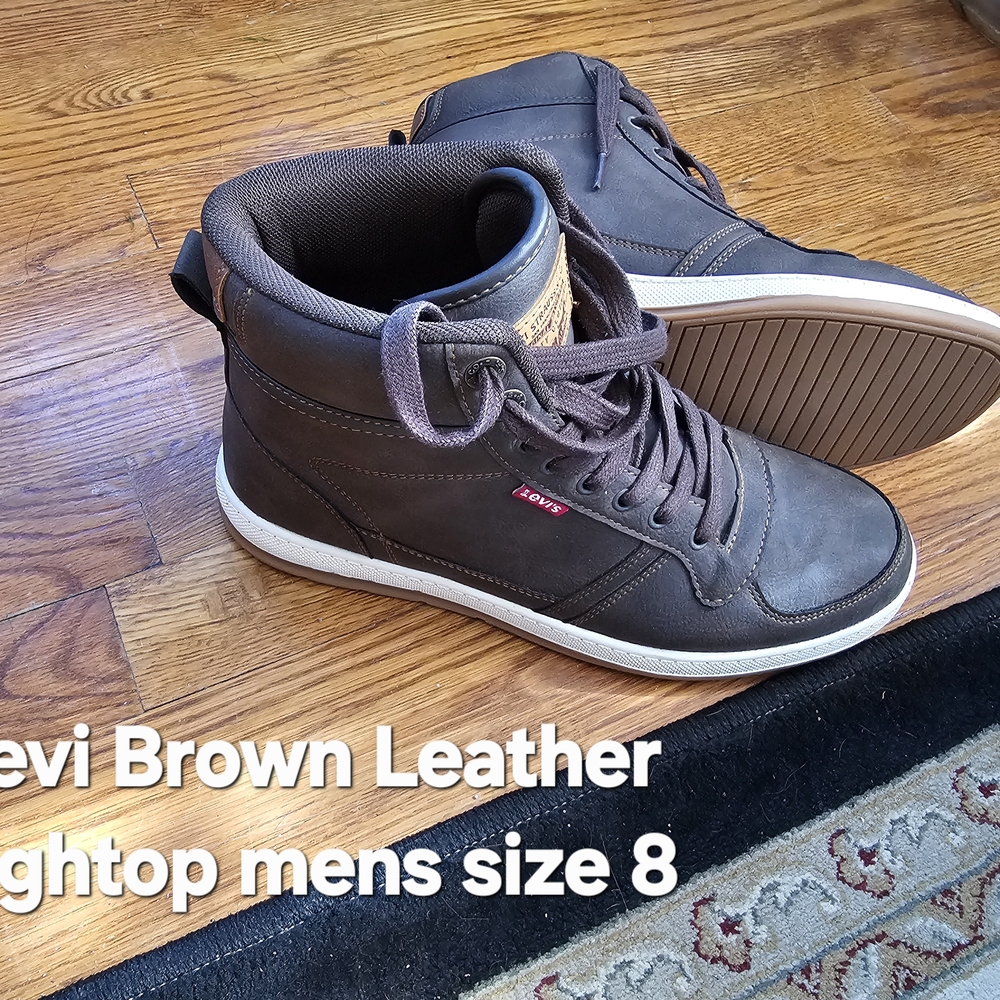 Levi's Brown Leather High-Top Men's Shoes